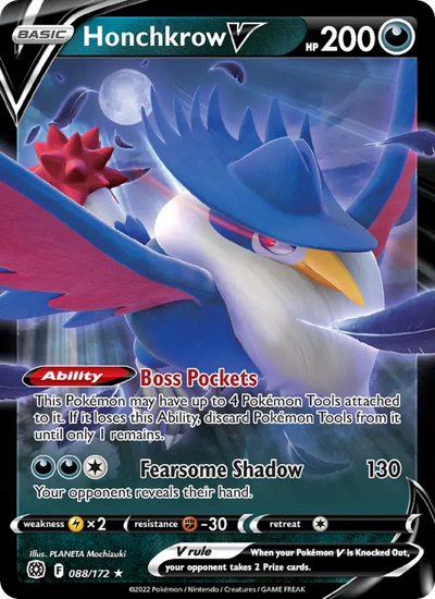 Honchkrow V 88 Brilliant Stars Pokesingles