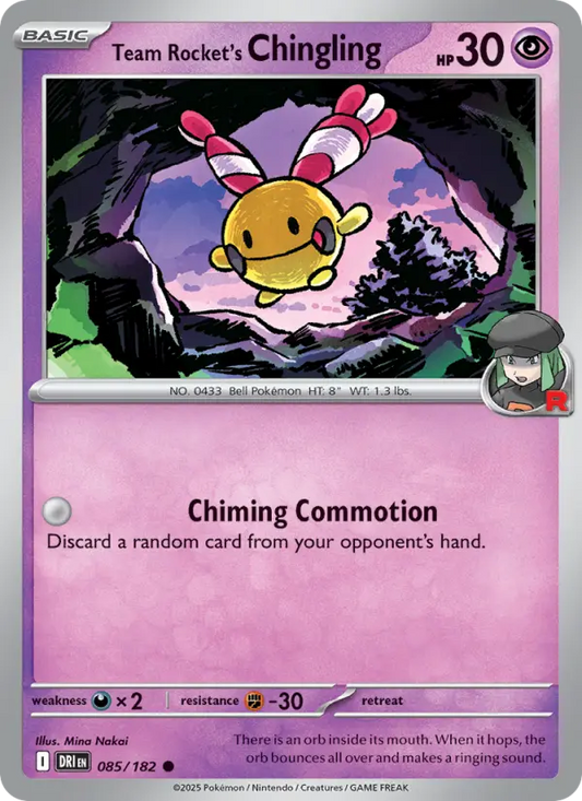 Team Rocket's Chingling 85 Destined Rivals Pokesingles