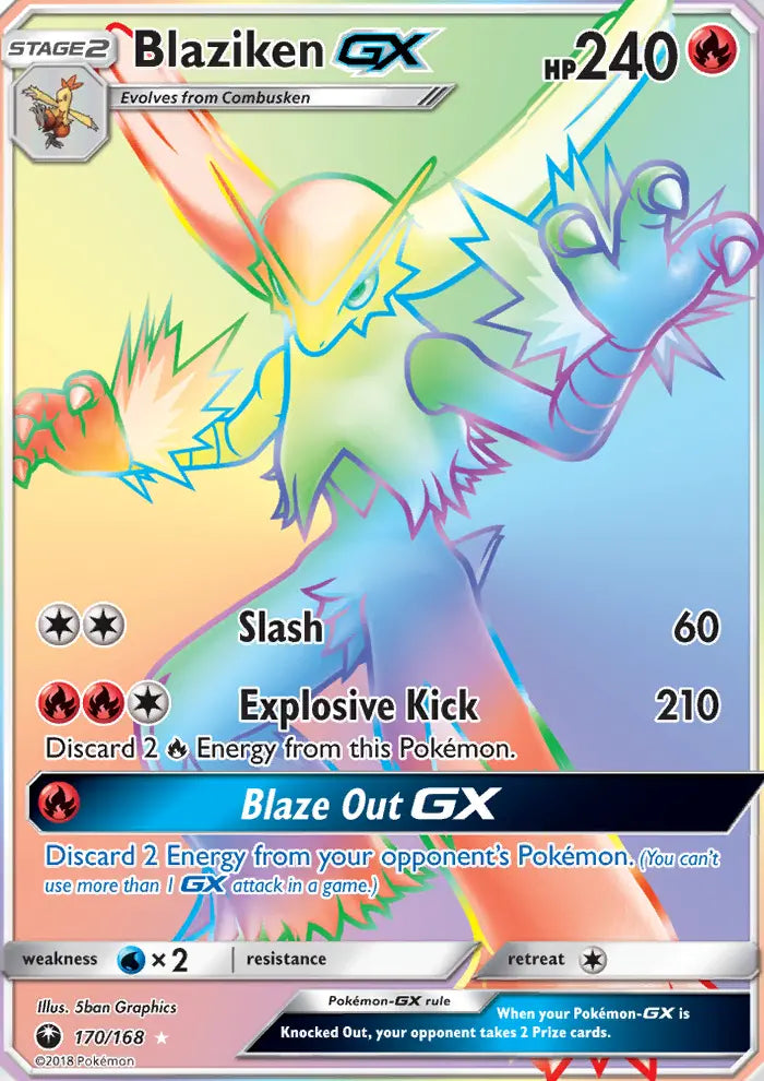 Blaziken GX 170 Celestial Storm Pokesingles