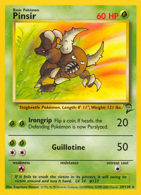 Pinsir 29 Base Set 2 Pokesingles