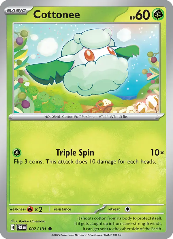 Cottonee 7 Prismatic Evolutions Pokesingles
