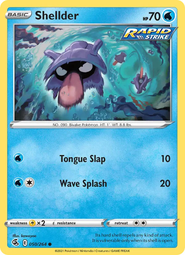 Shellder 50 Fusion Strike Pokesingles