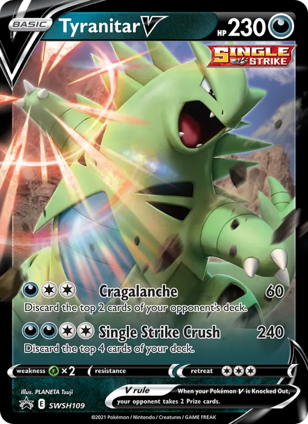 Tyranitar V SWSH109 SWSH Black Star Promos Pokesingles