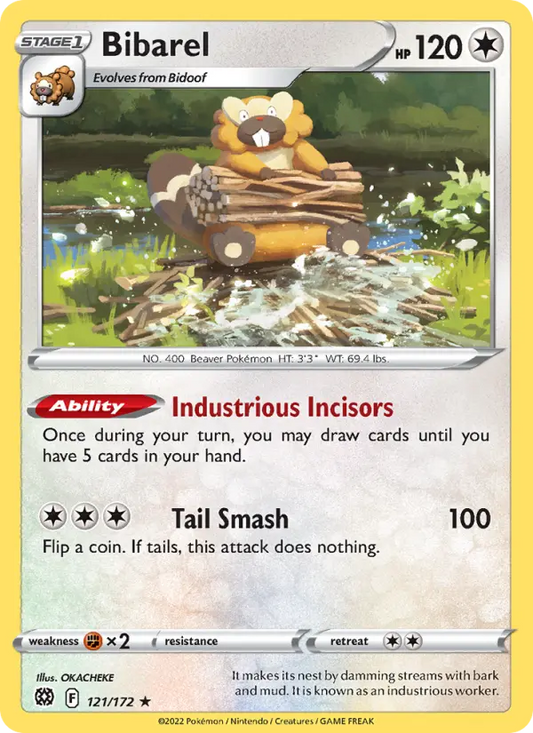 Bibarel 121 Brilliant Stars Pokesingles