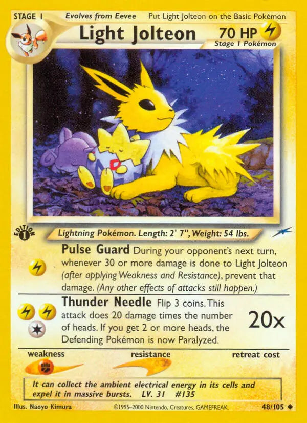 Light Jolteon 48 Neo Destiny Pokesingles