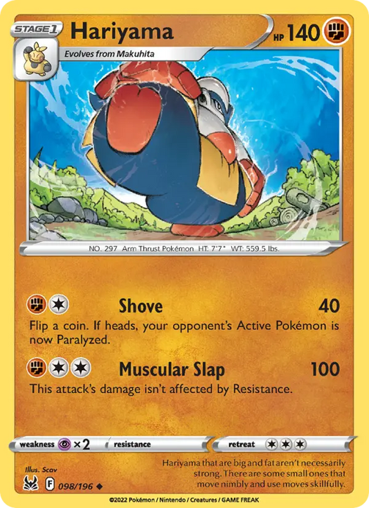 Hariyama 98 Lost Origin Pokesingles