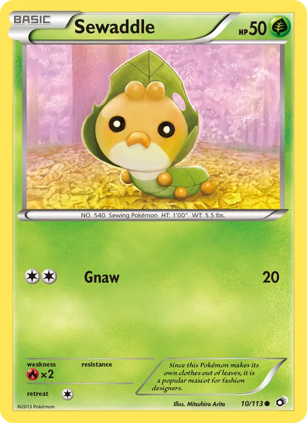 Sewaddle 10 Legendary Treasures Pokesingles