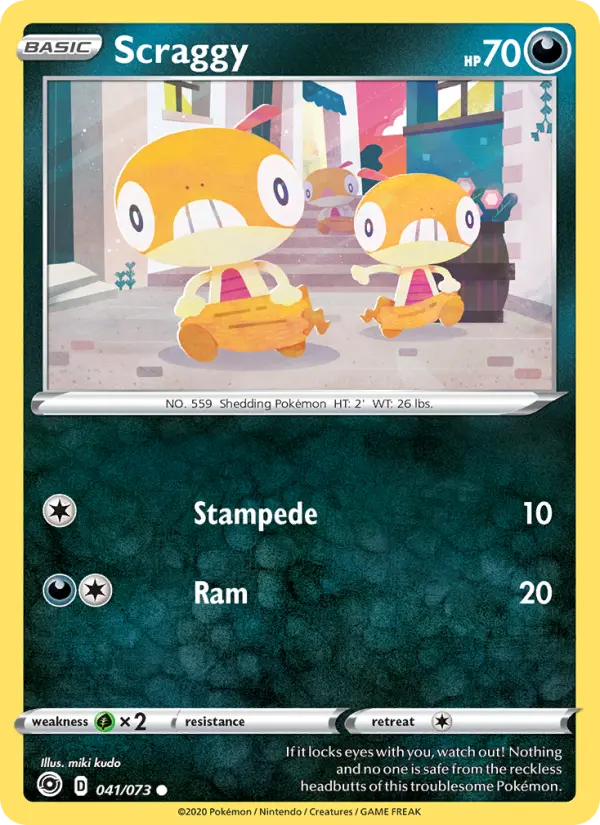Scraggy 41 Champion's Path Pokesingles