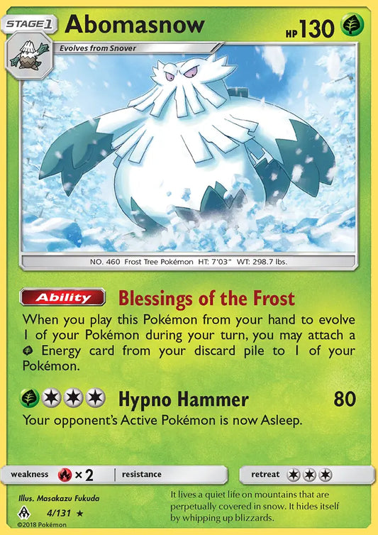 Abomasnow 4 Forbidden Light Pokesingles