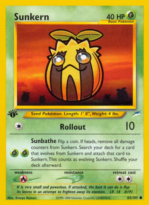 Sunkern 83 Neo Destiny Pokesingles