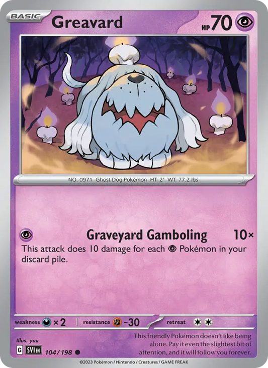 Greavard 104 Scarlet & Violet Pokesingles