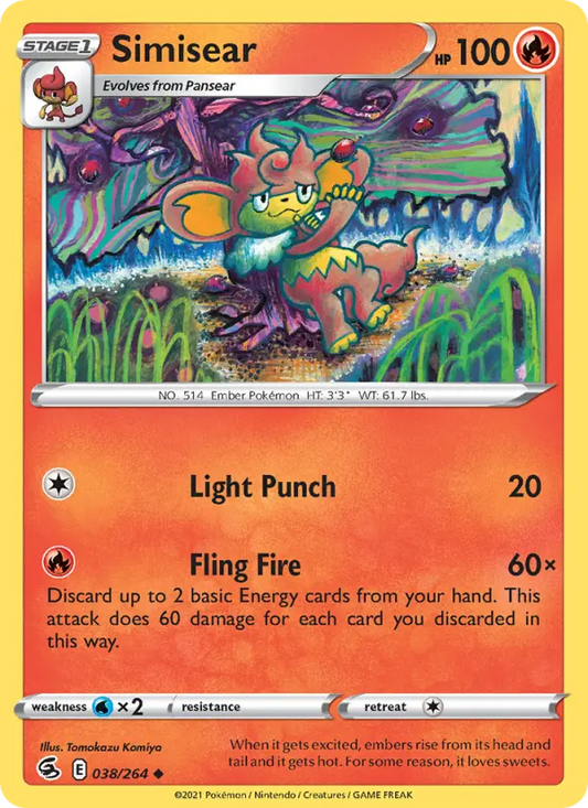 Simisear 38 Fusion Strike Pokesingles