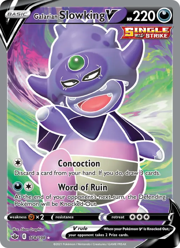 Galarian Slowking V 178 Chilling Reign Pokesingles