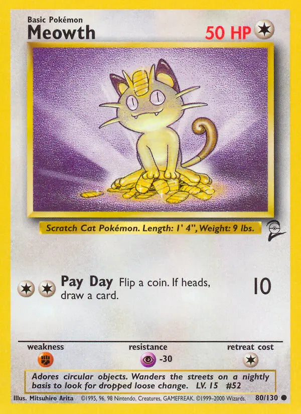 Meowth 80 Base Set 2 Pokesingles