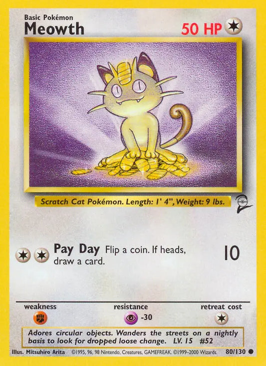 Meowth 80 Base Set 2 Pokesingles