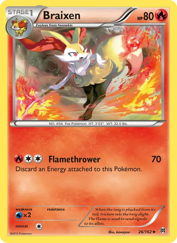 Braixen 26 BREAKthrough Pokesingles