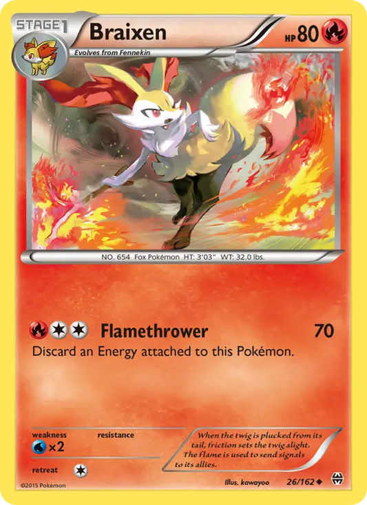 Braixen 26 BREAKthrough Pokesingles