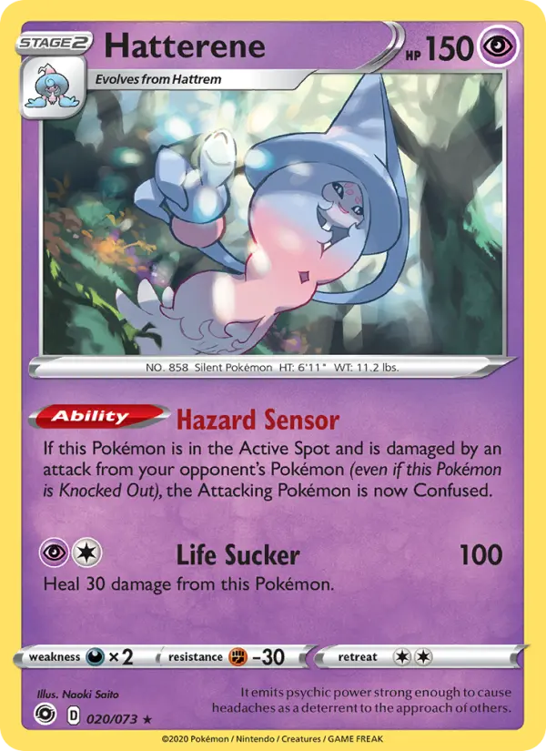 Hatterene 20 Champion's Path Pokesingles
