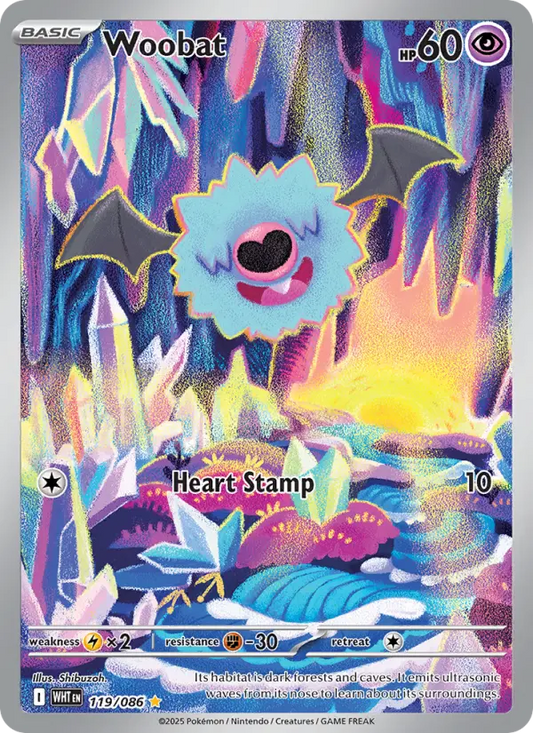 Woobat 119 White Flare Pokesingles