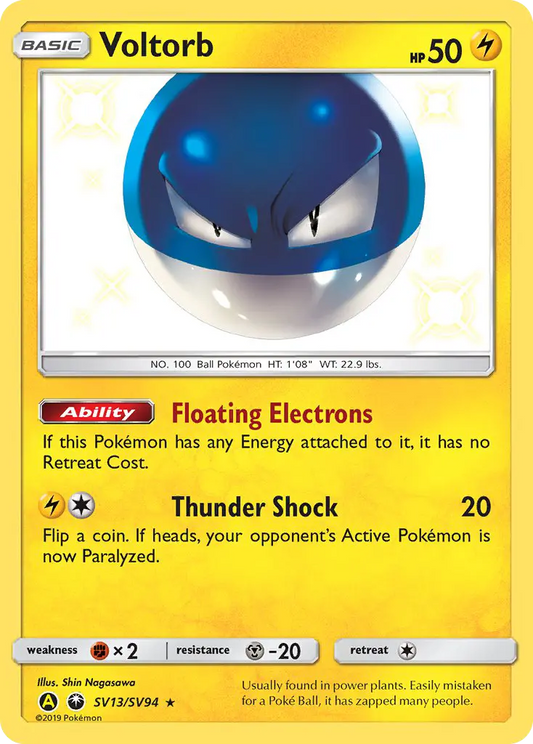 Voltorb SV13 Hidden Fates Shiny Vault Pokesingles