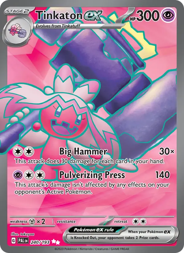Tinkaton ex 240 Paldea Evolved Pokesingles