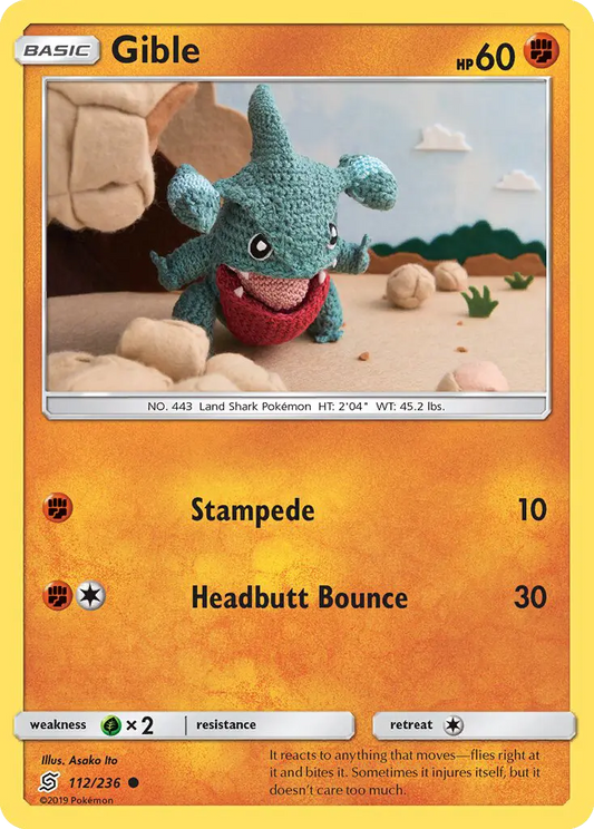 Gible 112 Unified Minds Pokesingles