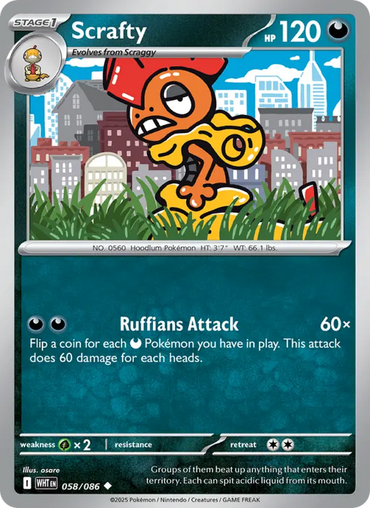 Scrafty 58 White Flare Pokesingles
