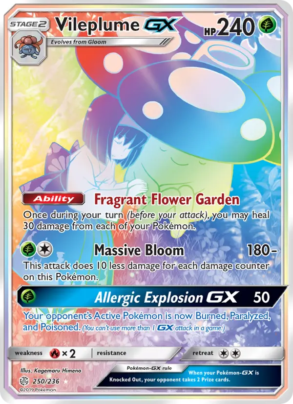 Vileplume GX 250 Cosmic Eclipse Pokesingles