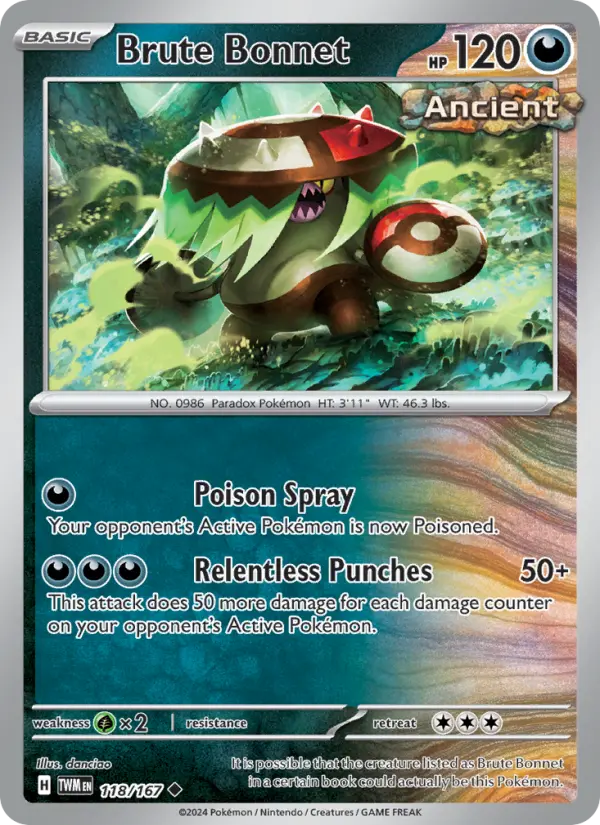 Brute Bonnet 118 Twilight Masquerade Pokesingles