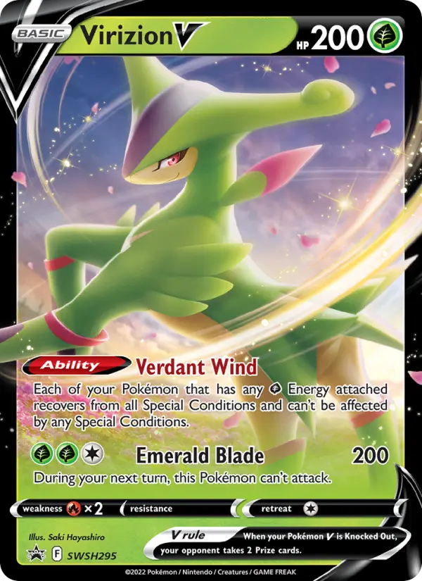 Virizion V SWSH295 SWSH Black Star Promos Pokesingles