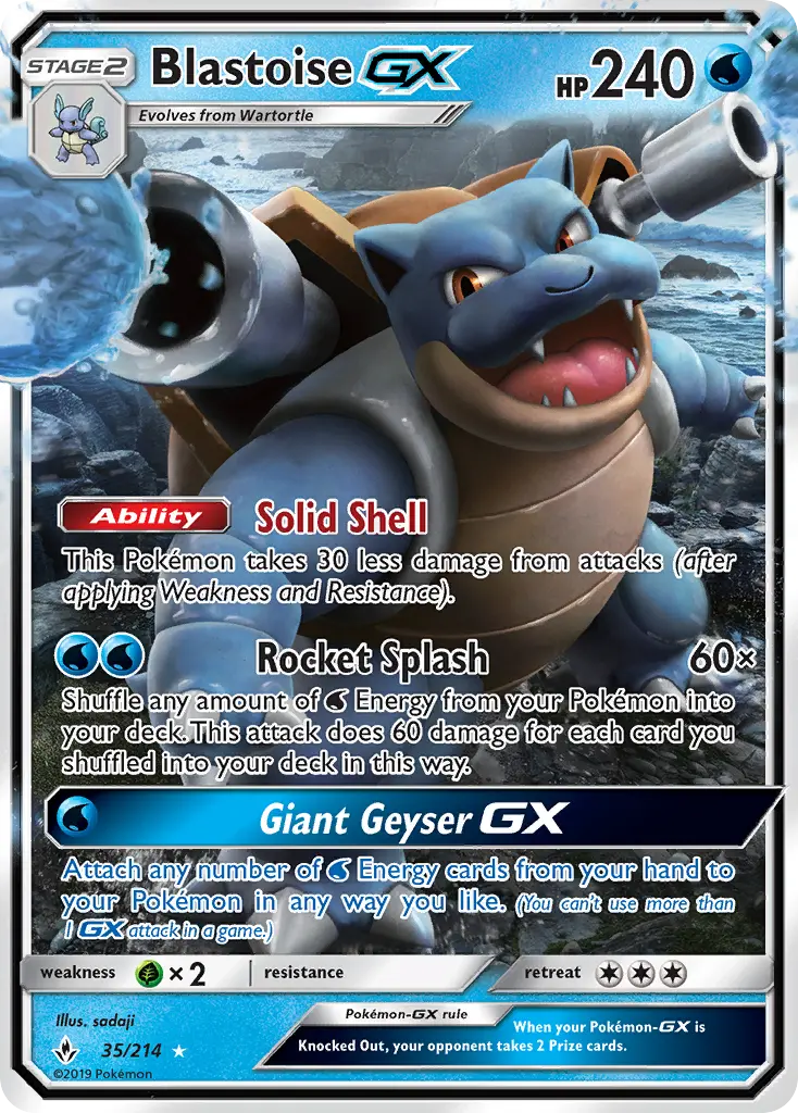 Blastoise GX 35 Unbroken Bonds Pokesingles