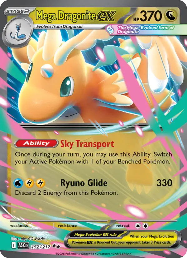 Mega Dragonite ex 152 Ascended Heroes Pokesingles