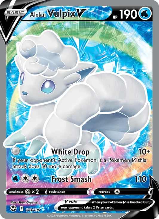 Alolan Vulpix V 173 Silver Tempest Pokesingles