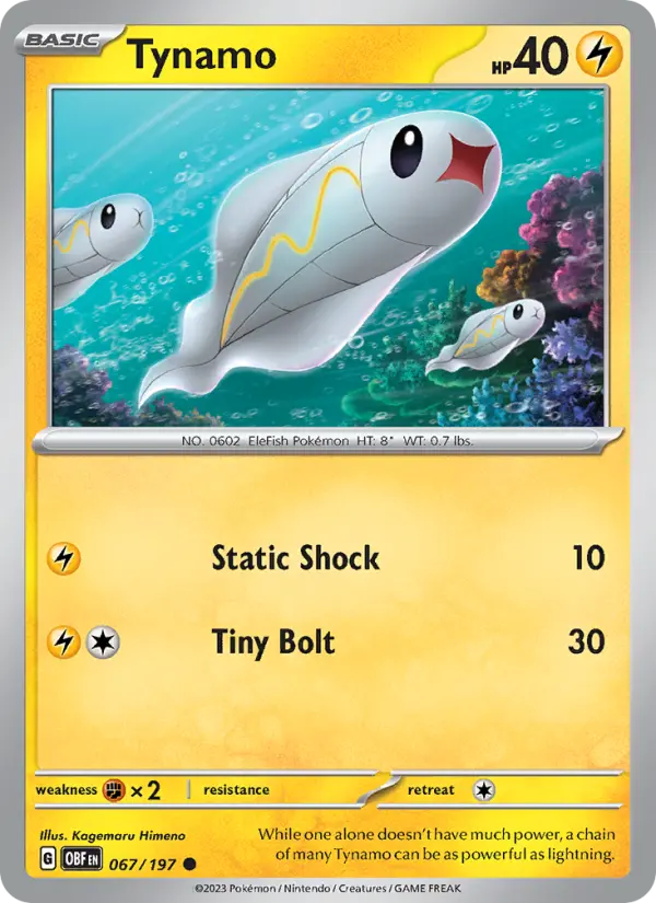 Tynamo 67 Obsidian Flames Pokesingles