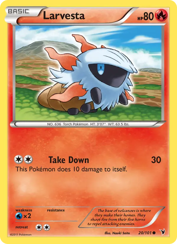 Larvesta 20 Noble Victories Pokesingles