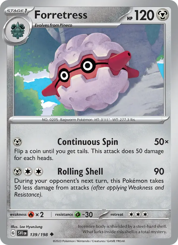 Forretress 139 Scarlet & Violet Pokesingles