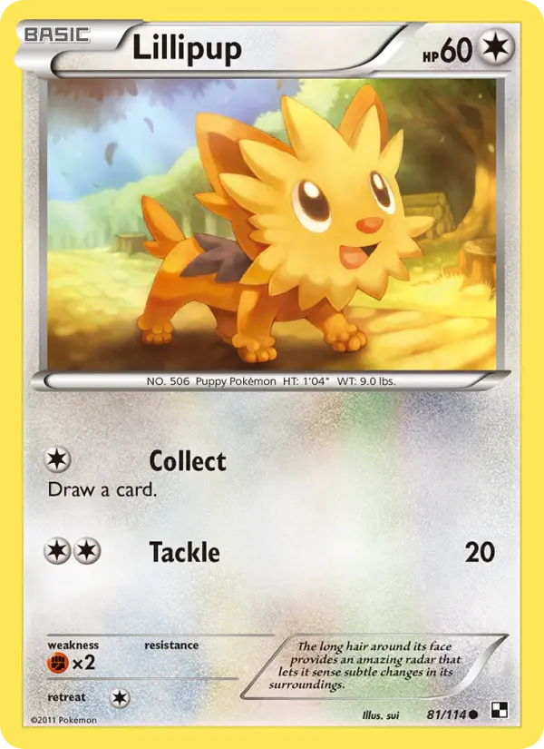 Lillipup 81 Black & White Pokesingles