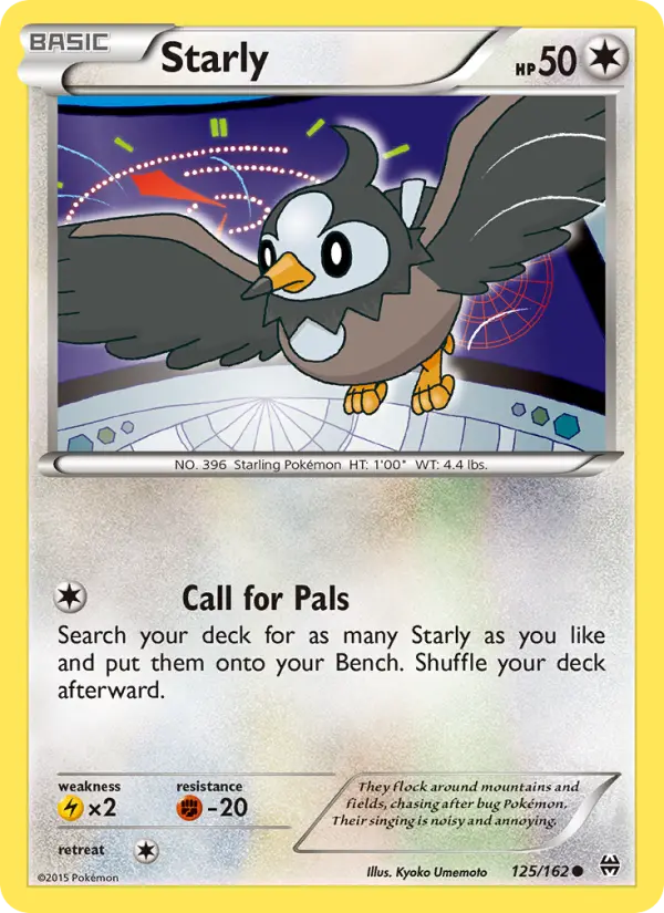 Starly 125 BREAKthrough Pokesingles