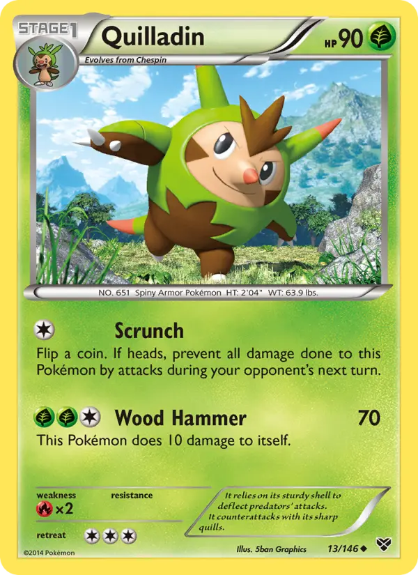 Quilladin 13 XY Pokesingles