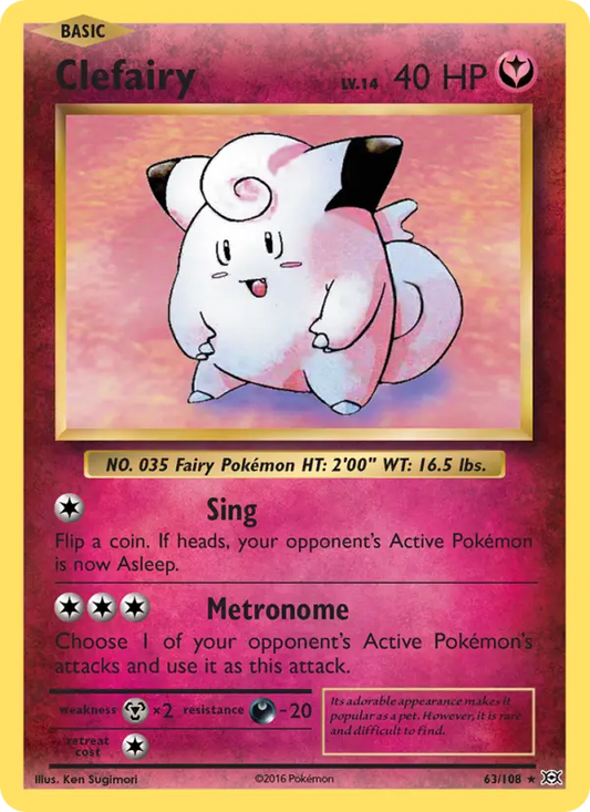 Clefairy 63 Evolutions Pokesingles