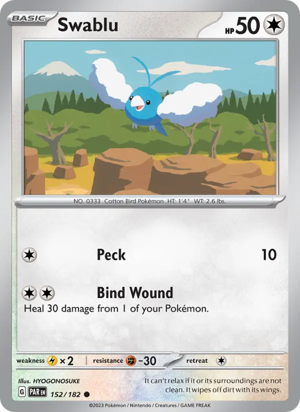 Swablu 152 Paradox Rift Pokesingles