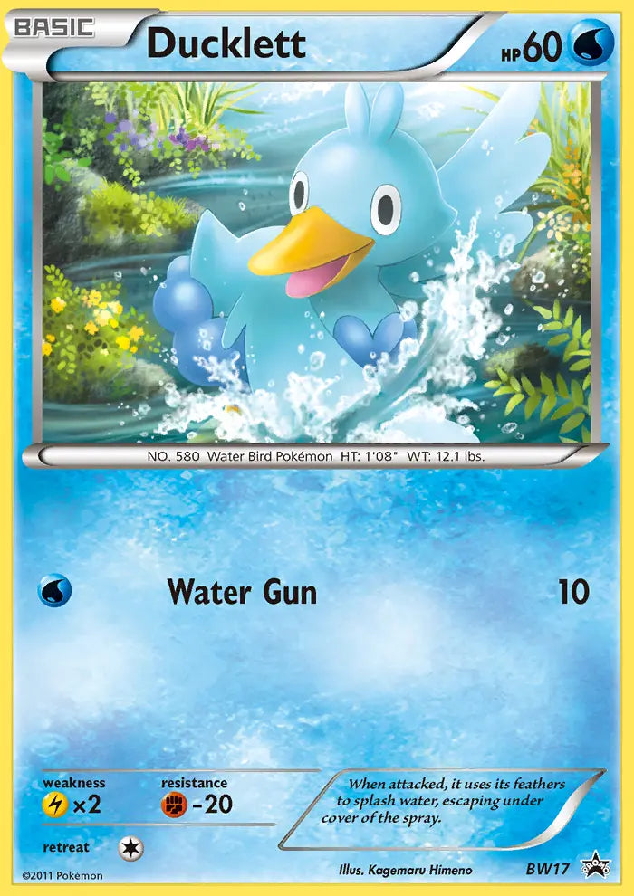 Ducklett BW17 BW Black Star Promos Pokesingles