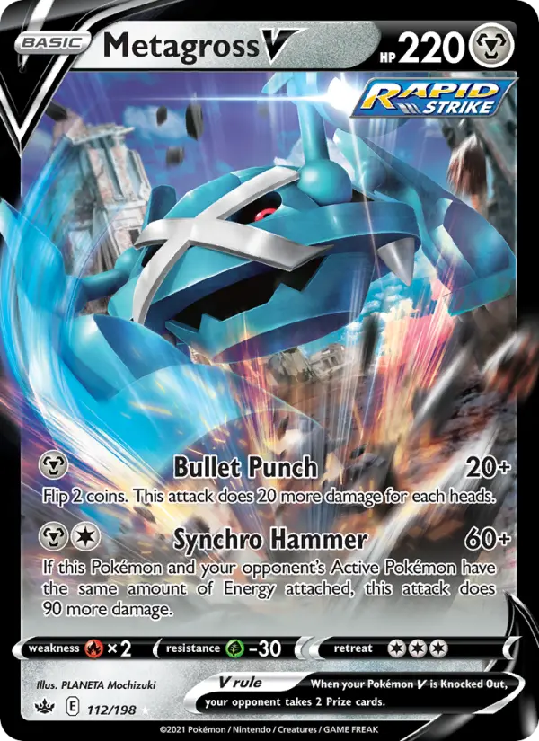 Metagross V 112 Chilling Reign Pokesingles