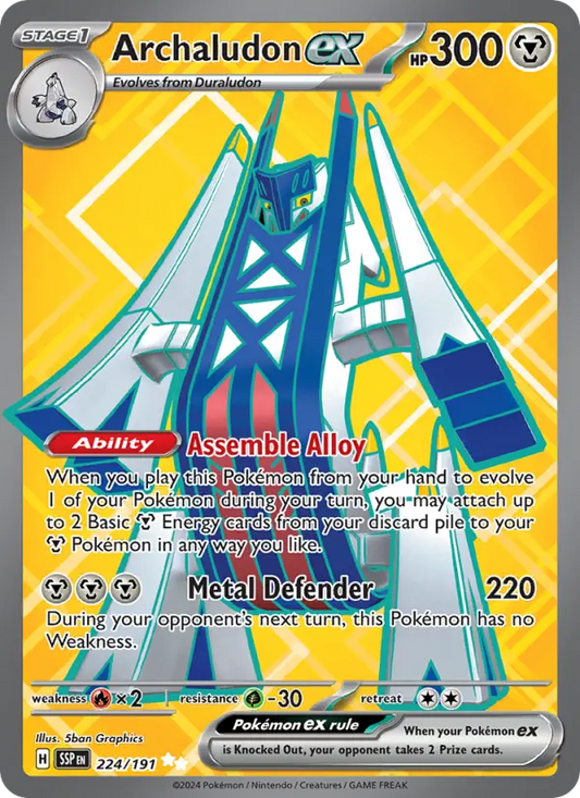 Archaludon ex 224 Surging Sparks Pokesingles