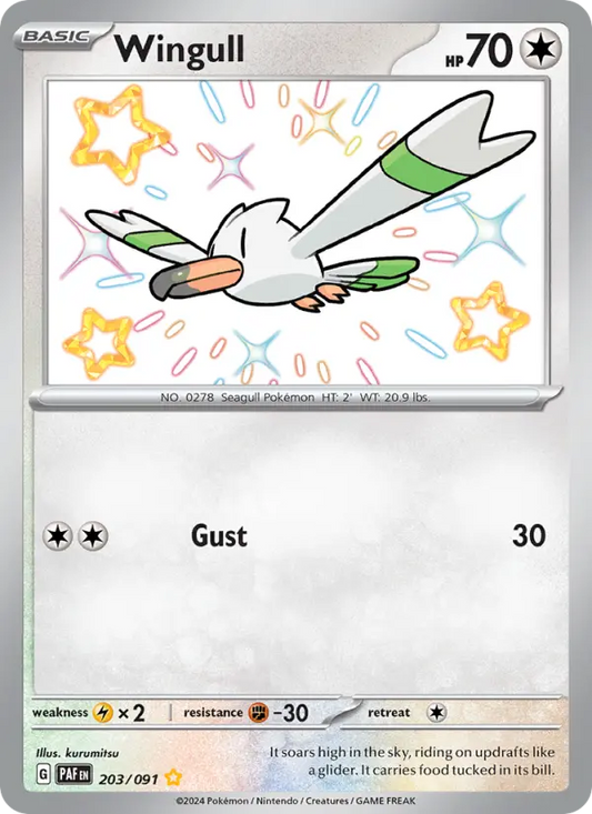 Wingull 203 Paldean Fates Pokesingles