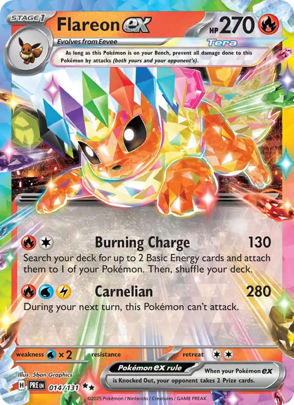 Flareon ex 14 Prismatic Evolutions Pokesingles