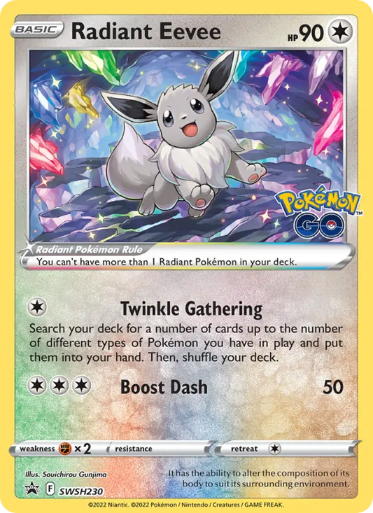 Radiant Eevee SWSH230 SWSH Black Star Promos Pokesingles