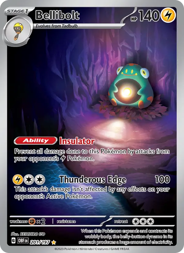Bellibolt 201 Obsidian Flames Pokesingles