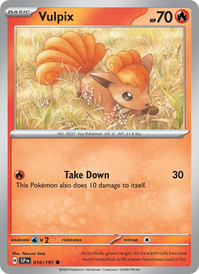 Vulpix 16 Surging Sparks Pokesingles