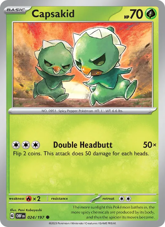 Capsakid 24 Obsidian Flames Pokesingles
